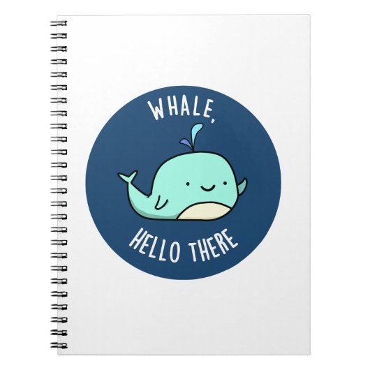 Walvis Hallo Daar Leuk Walvis Grappige Pun Notitieboek (Voorkant)