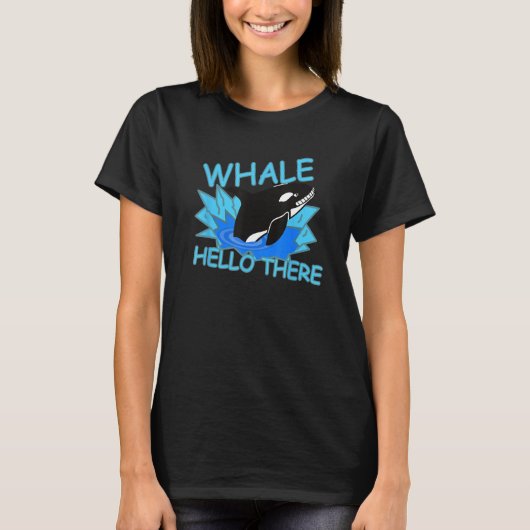 Walvis Hallo Daar Moordwalvis - Grappige Orka T-shirt (Voorkant)