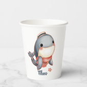Walvis Hallo Daar! Papieren Bekers (Achterkant)