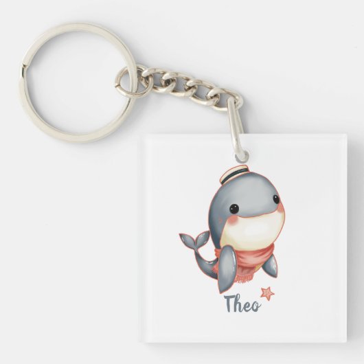 Walvis Hallo Daar! Sleutelhanger (voorkant)