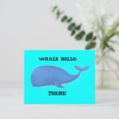walvis, HALLO, ER! Briefkaart (Staand voorkant)