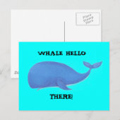 walvis, HALLO, ER! Briefkaart (Voorkant / Achterkant)