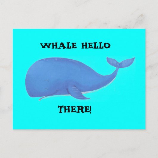 walvis, HALLO, ER! Briefkaart (Voorkant)