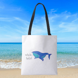 Walvis Hallo / Mooie Blauwe Walvis Kuststrand Tote Bag