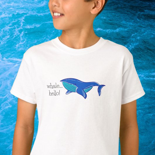 Walvis Hallo / Schattige Blauwe Walvis Kust T-shirt