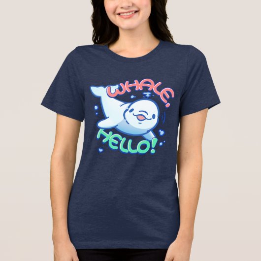 Walvis Hallo Tri-Blend Shirt (Voorkant)