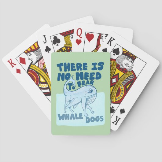 Walvis Hond grappig wezen Pokerkaarten (Achterkant)