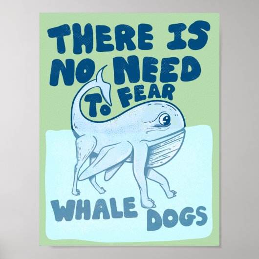 Walvis Hond grappig wezen Poster (Voorkant)