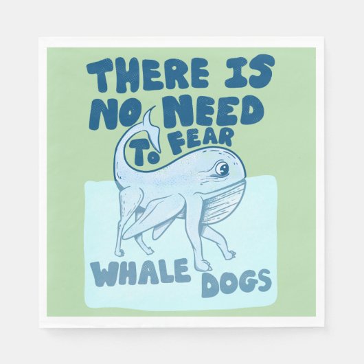 Walvis Hond grappig wezen Servet (Voorkant)