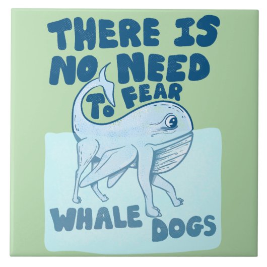Walvis Hond grappig wezen Tegeltje (Voorkant)