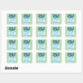Walvis Hond grappig wezen Vierkante Sticker (Vel)