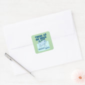 Walvis Hond grappig wezen Vierkante Sticker (Envelop)