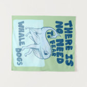 Walvis Hond grappig wezen Wandkleed (Voorkant (horizontaal))