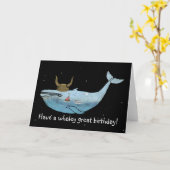 Walvis illustratie kaart (Gele Bloem)