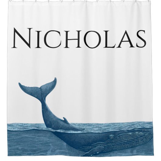 walvis in de oceaan douchegordijn (Voorkant)