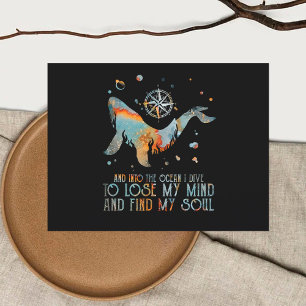 Walvis in de oceaan Ik duik om mijn geest Zee te v Briefkaart