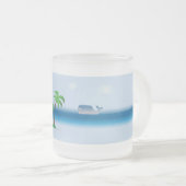 Walvis in de oceaan koele mok (Voorkant rechts)