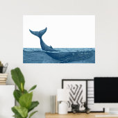 walvis in de oceaan poster (Thuiskantoor)
