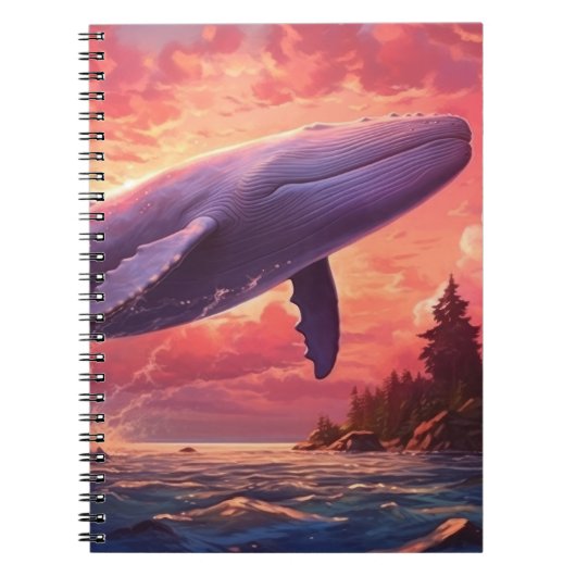 Walvis in de pastellucht notitieboek (Voorkant)