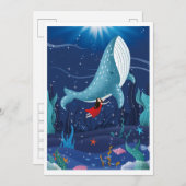 walvis in de zee feestdagenkaart (Voorkant / Achterkant)