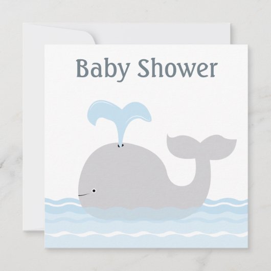 walvis in de Zee Kaart (Voorkant)