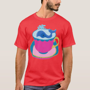 Walvis in een theeopje t-shirt