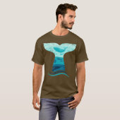 Walvis in golven Orka Oceaan T-shirt (Voorkant volledig)