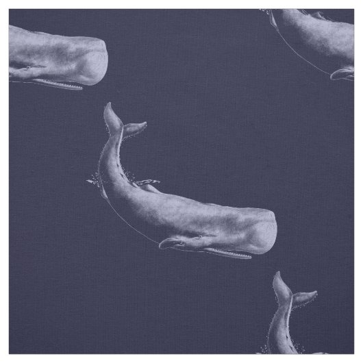 walvis in het diepblauw stof (Swatch)