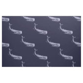 walvis in het diepblauw stof (Fat Quarter)