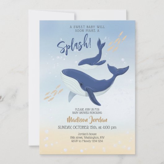 walvis in het kader van de uitnodiging tot het Bab (Voorkant)