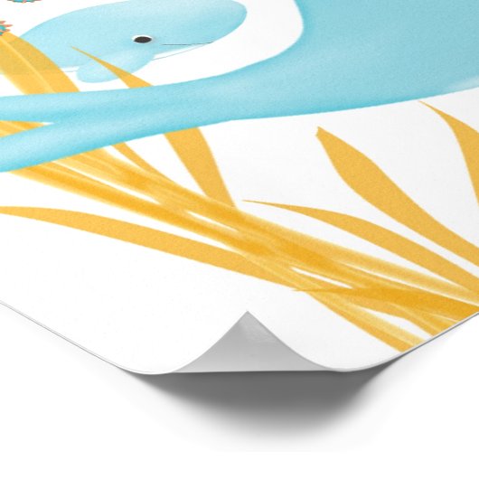 walvis in het poster van de oceaan (Hoek)