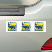 walvis in het zonneontwerp bumpersticker (Op auto)