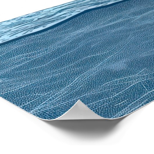 Walvis in kleine oceaan poster (Hoek)