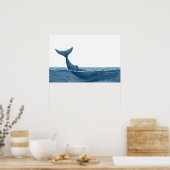 Walvis in kleine oceaan poster (Keuken)