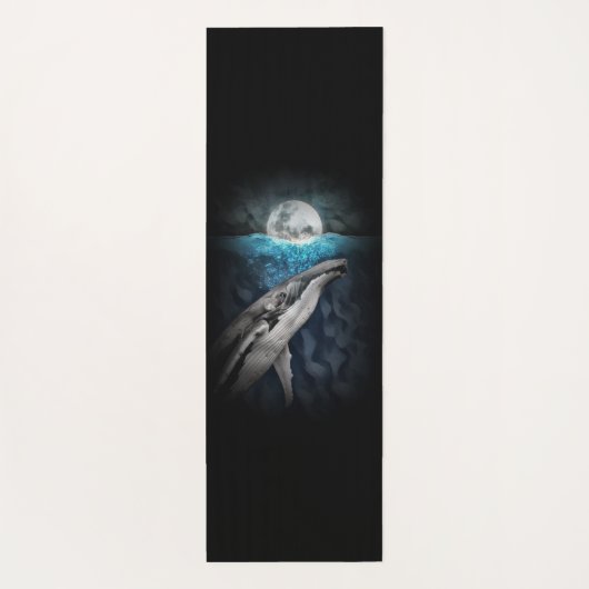 walvis in maanlicht yogamat (Achterkant)