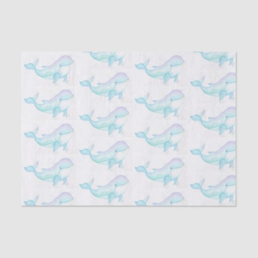Walvis in pastel tissuepapier (Voorkant)
