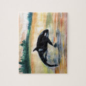 Walvis in sprong foto puzzel met geschenkdoos legpuzzel (Verticaal)