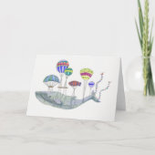 Walvis in vlucht kaart (Voorkant)