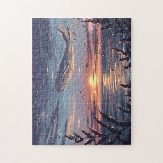 walvis in wolken legpuzzel (Verticaal)