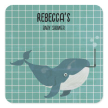 Walvis in zwembad baby shower