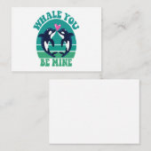 walvis je bent mijn grappige orca Couple Valentijn Notitiekaartje (Voorkant / Achterkant)