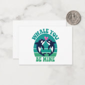 walvis je bent mijn grappige orca Couple Valentijn Notitiekaartje (Voorkant / Achterkant in situ)