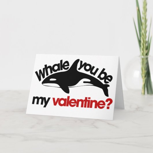 Walvis jij bent mijn Valentijn Feestdagen Kaart (Voorkant)