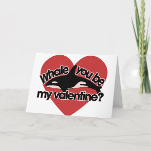 Walvis jij bent mijn Valentijn Feestdagen Kaart