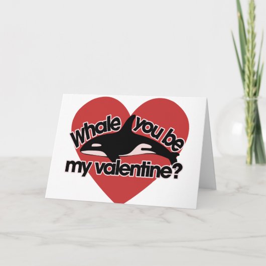 Walvis jij bent mijn Valentijn Feestdagen Kaart (Voorkant)