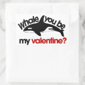 Walvis jij bent mijn Valentijn Rechthoekige Sticker (Tas)