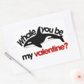 Walvis jij bent mijn Valentijn Rechthoekige Sticker (Envelop)