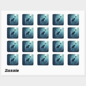 Walvis, jij bent mijn valentijn vierkante sticker (Vel)