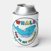 Walvis jij bent mijn vriend Blue Bubble bultrug wa Blikjeskoeler (Blikje Voorkant)