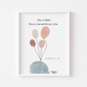 Walvis kinder bijbel vers poster